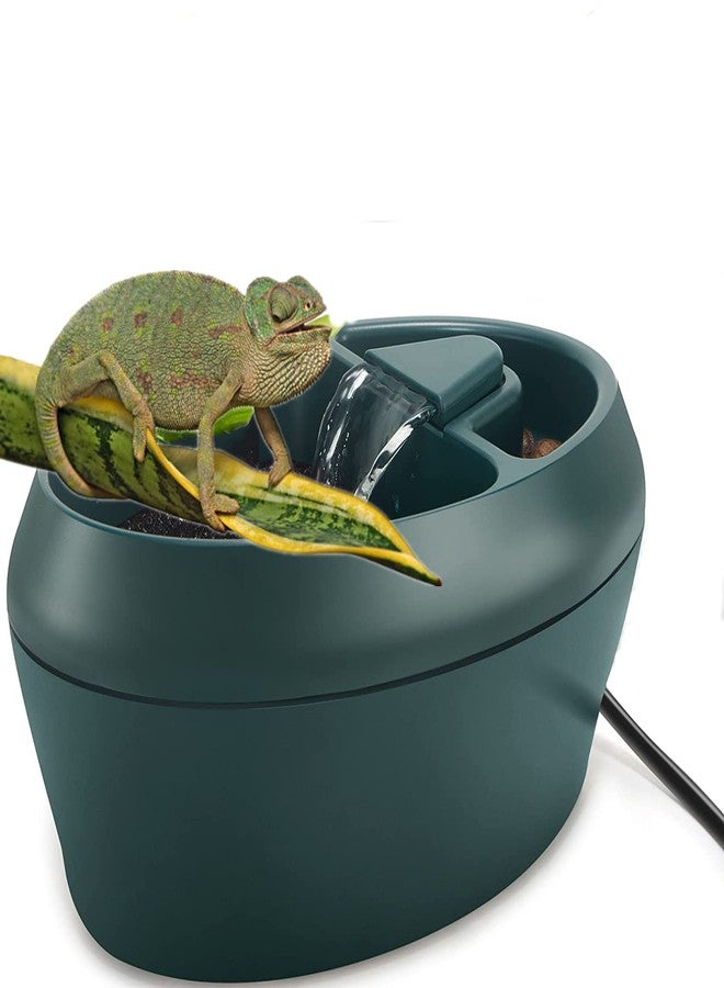 MIDOGAT Reptile Chameleon Waterfall Drinking Fountain, Chameleon Water Dripper Food Bowl Water Cantina for Amphibians Insects Lizard Turtle Snake Frog Gecko - Image 1